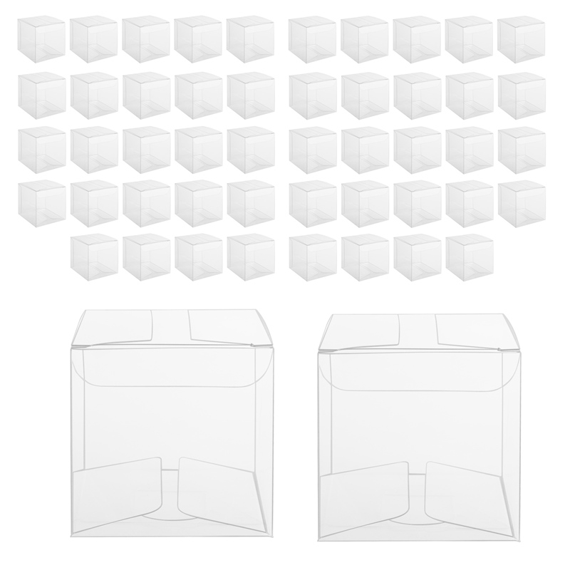 50Pcs 선물용 투명 플라스틱 상자 Pvc 포장 상자 - Packaging 리뷰 및 가격