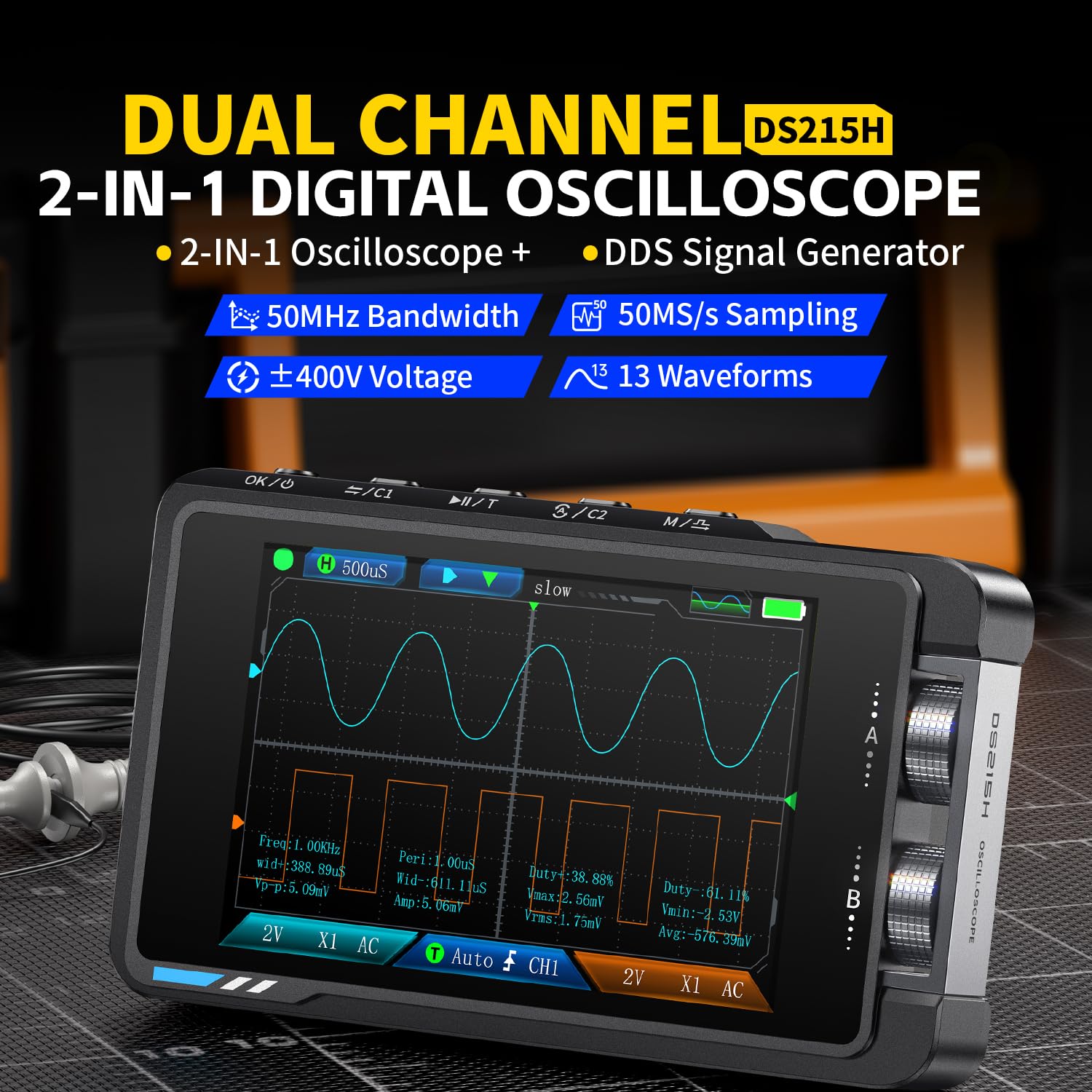 FNIRSI DS215H 디지털 오실로스코프, 2채널, - Fnirsi Digital Oscilloscope Handheld 리뷰 및 가격