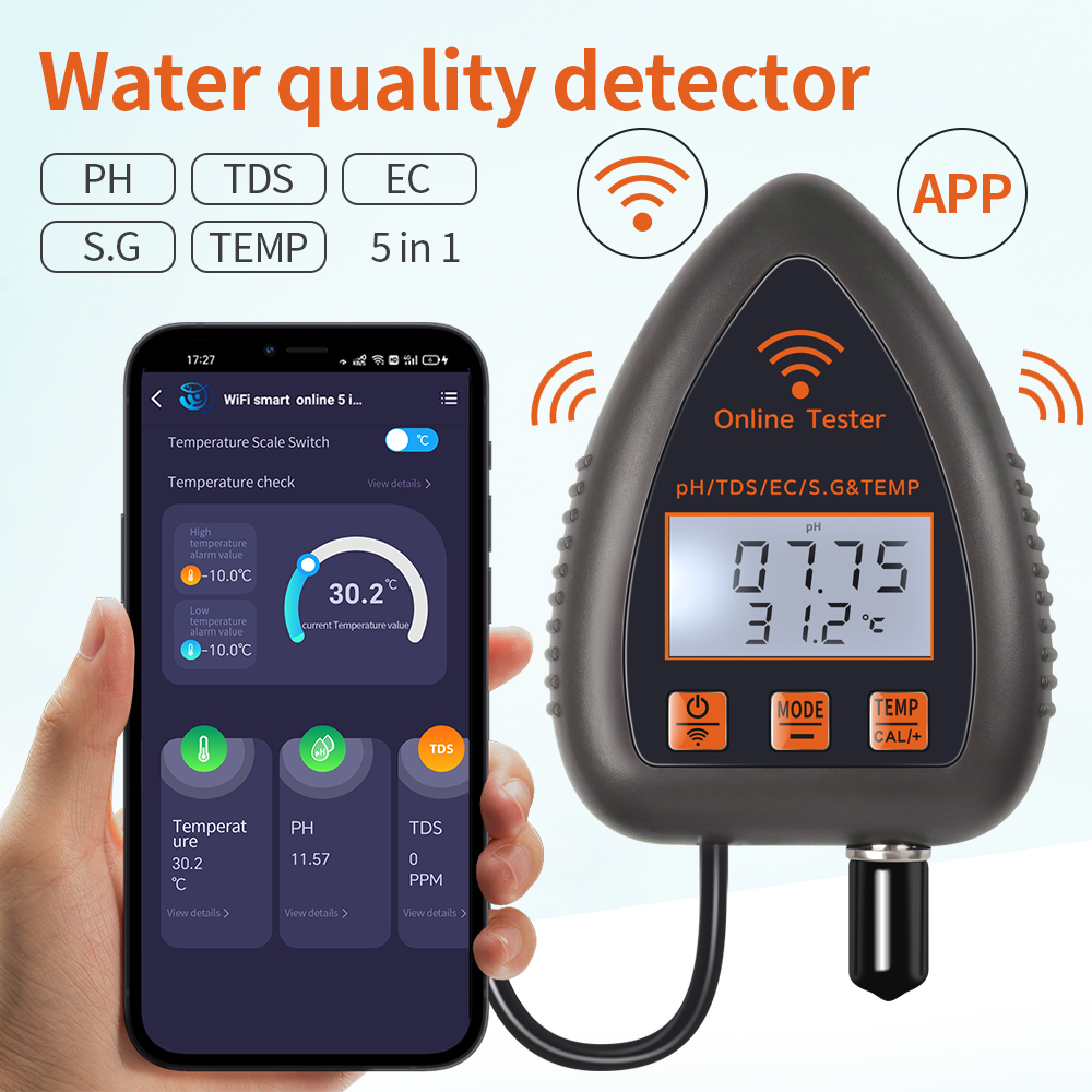 Tuya WiFi 5 in 1 TDS/EC/SALT/S - Ph Meter Digital Water Tester 리뷰 및 가격