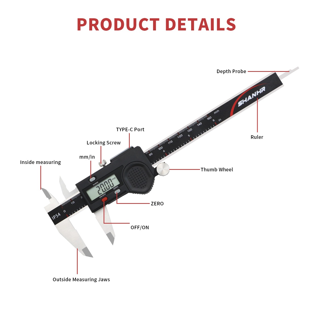SHANHR 전자식 버니어 캘리퍼스 150mm 디지털  - Digital Caliper 150Mm Stainless Steel 리뷰 및 가격