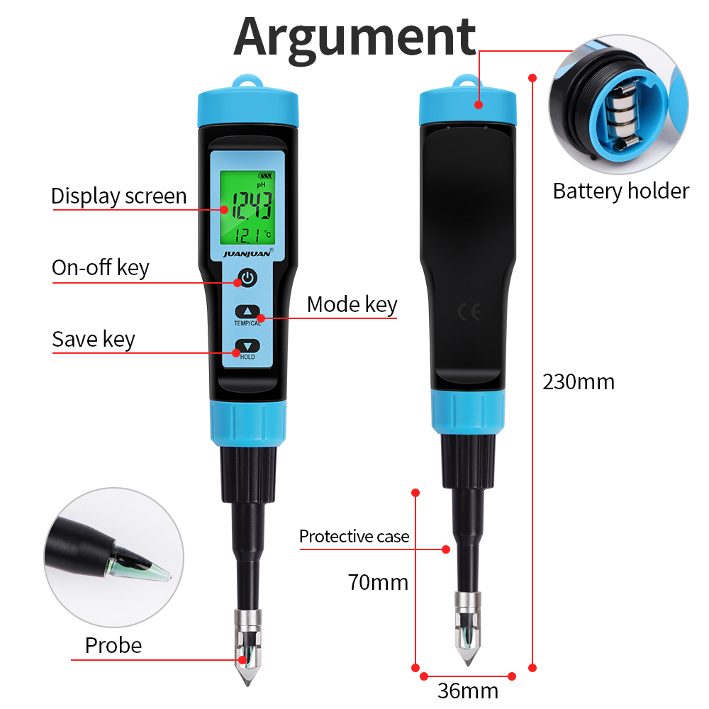 스테인리스 스틸 프로브가 있는 식품 PH 계량기, 고정 - Ph Meter Digital Water Tester 리뷰 및 가격